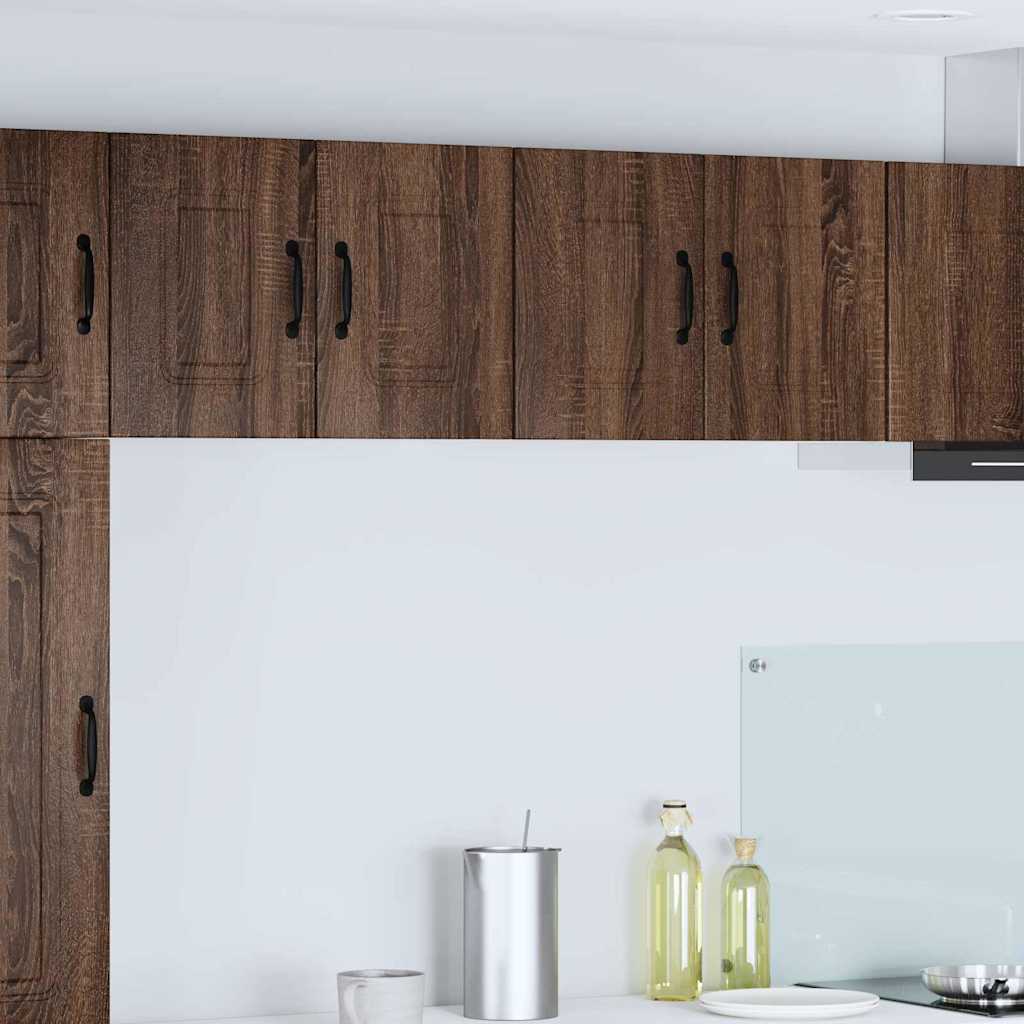 Kitchen Wall Cabinet with Shelf 2 pcs Brown Oak 60 x 31 x 40 cm